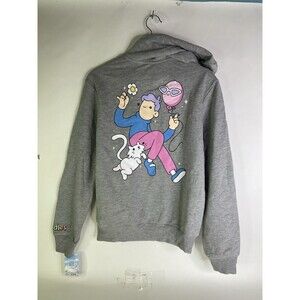 Doodles x CAMP Exclusive Gray Pullover Hoodie Sweatshirt Womens Size XS